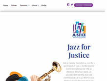 Tablet Screenshot of jazzforjustice.org